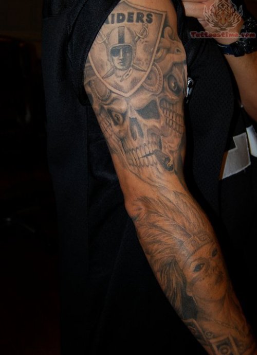 Right Sleeve Oakland Raiders Tattoo